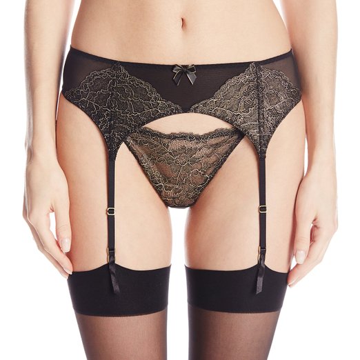 Betsey Johnson Women's Luster and Lace Garter Belt