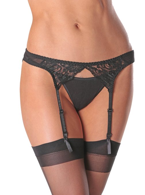 Escante Women's Lace and Mesh Garter Belt