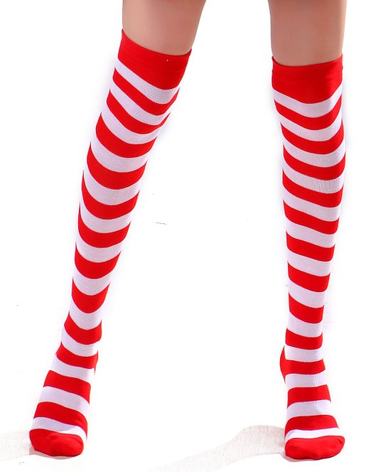 HDE Women's Sexy Opaque Striped Thigh High Stockings Socks