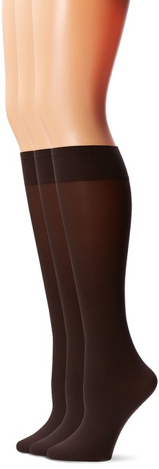 Hue Women's Opaque Knee High Sock 3 Pair Pack