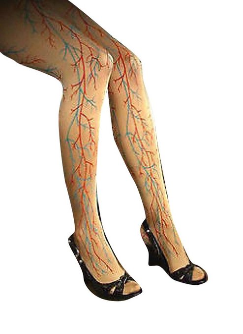 Superfs Halloween Party Evil Horrific Blood Vesse Pantyhose Tights