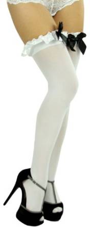 ToBeInStyle Women's Thigh Hi w/ Ruffle Trim Top & Bow