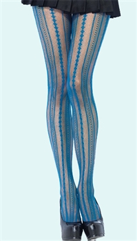 VINTAGE PINSTRIPE NET PANTYHOSE